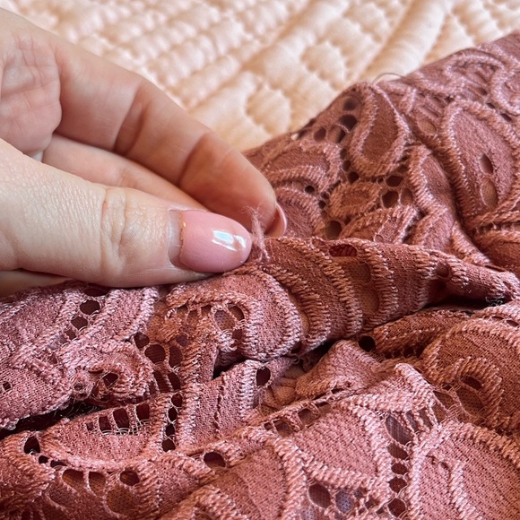 Pink Lace A Line Skirt, Size Small - Picture 9 of 11